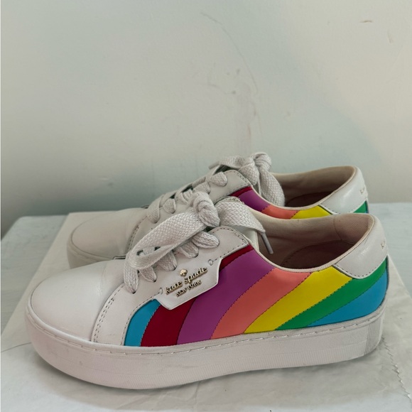 Kate Spade Rainbow Collection Selena Pride Platform Sneaker Size 6 Sold Out! - Picture 4 of 9